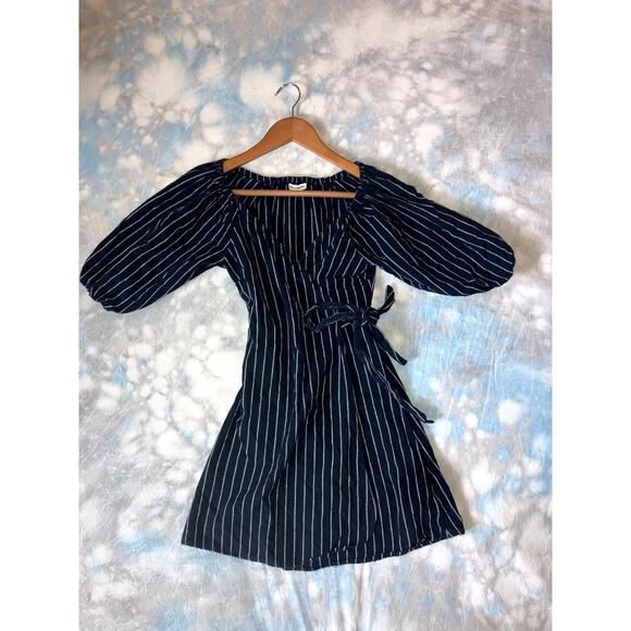 BILLABONG Best Dressed Wrap Black Size XS Cotton Linen Off Shoulder FEMININE - Picture 2 of 4